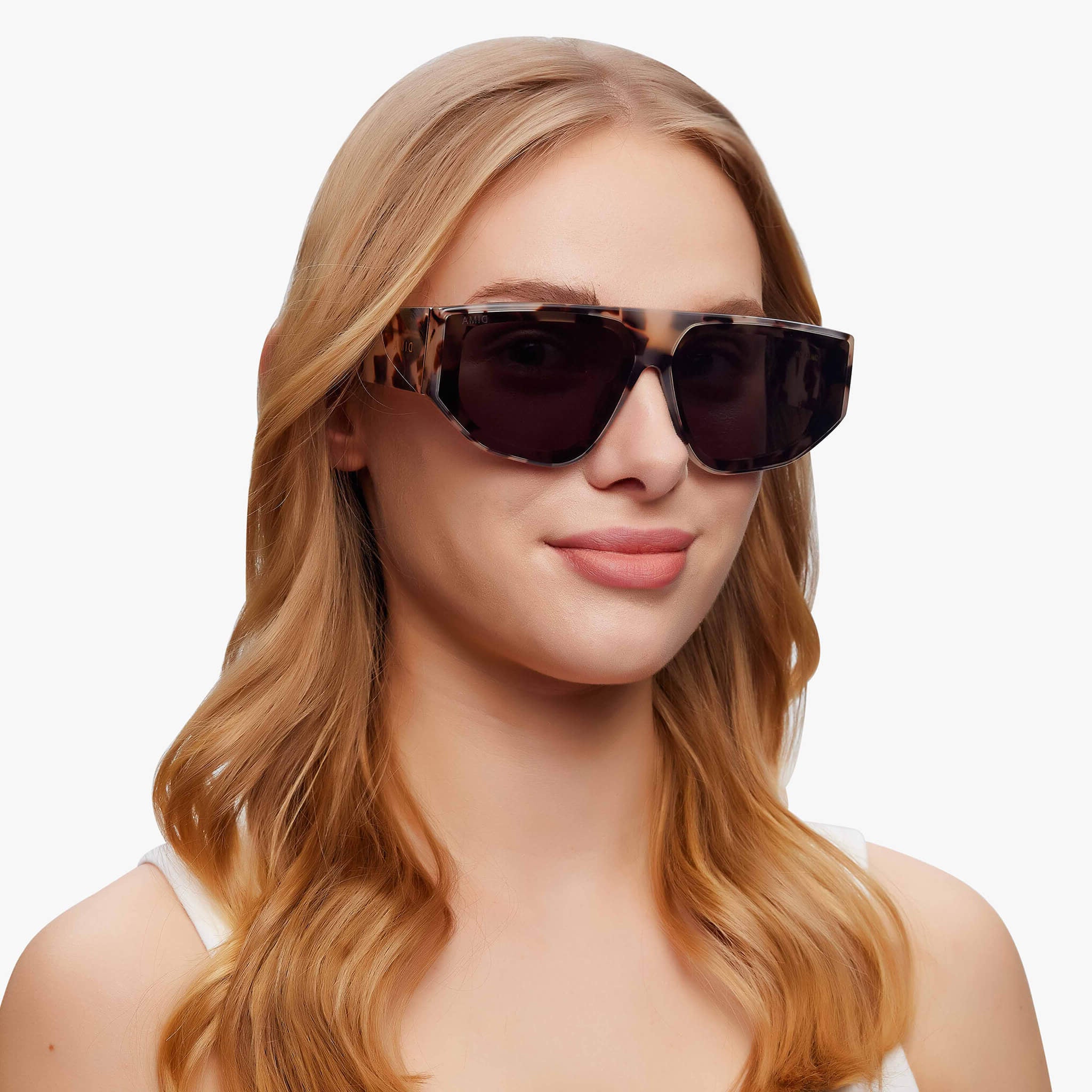dima sunglass reese cream tortoise frame grey lens model 2