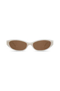 dima sunglass sammi milky white frame brown lens 1
