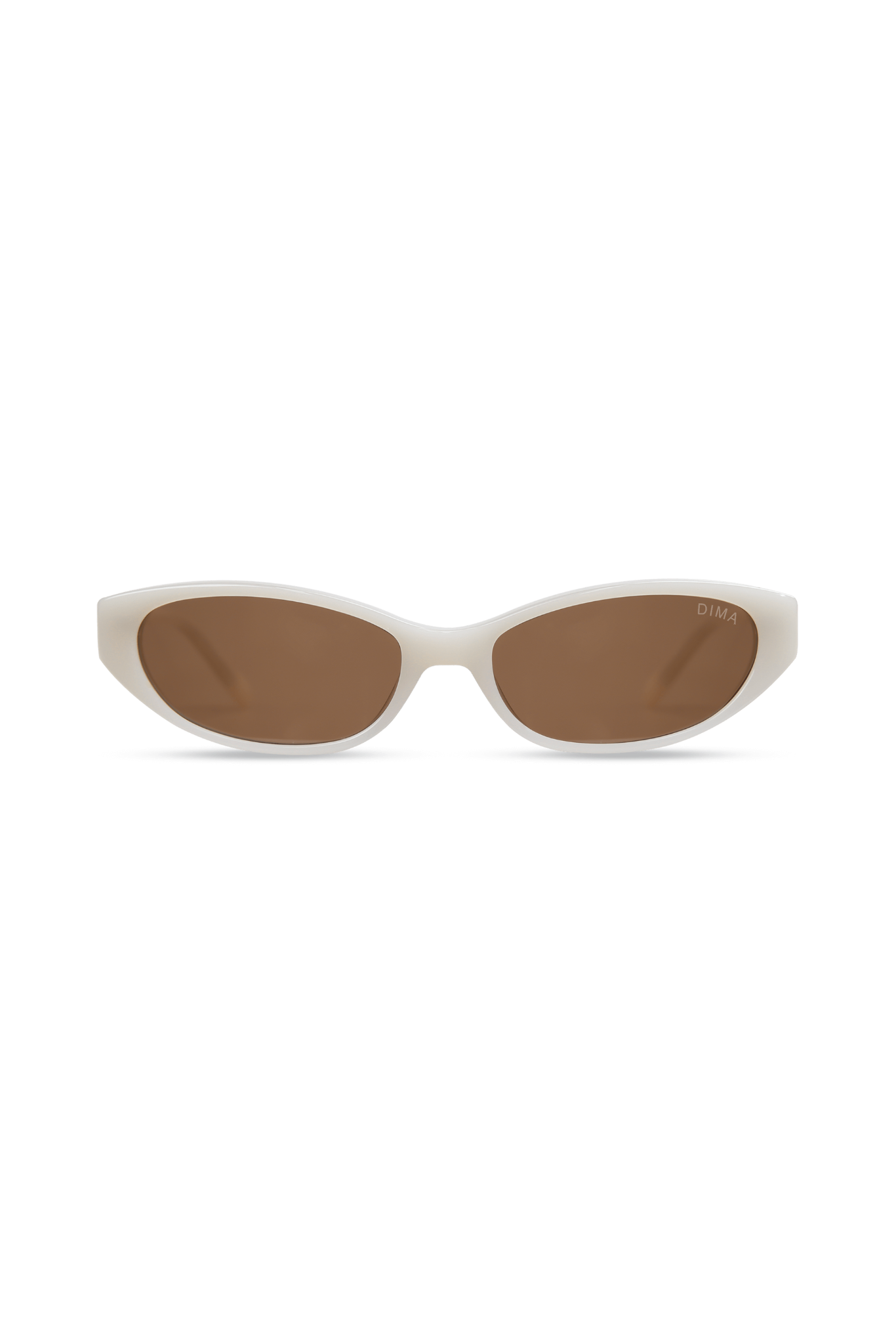 dima sunglass sammi milky white frame brown lens 1