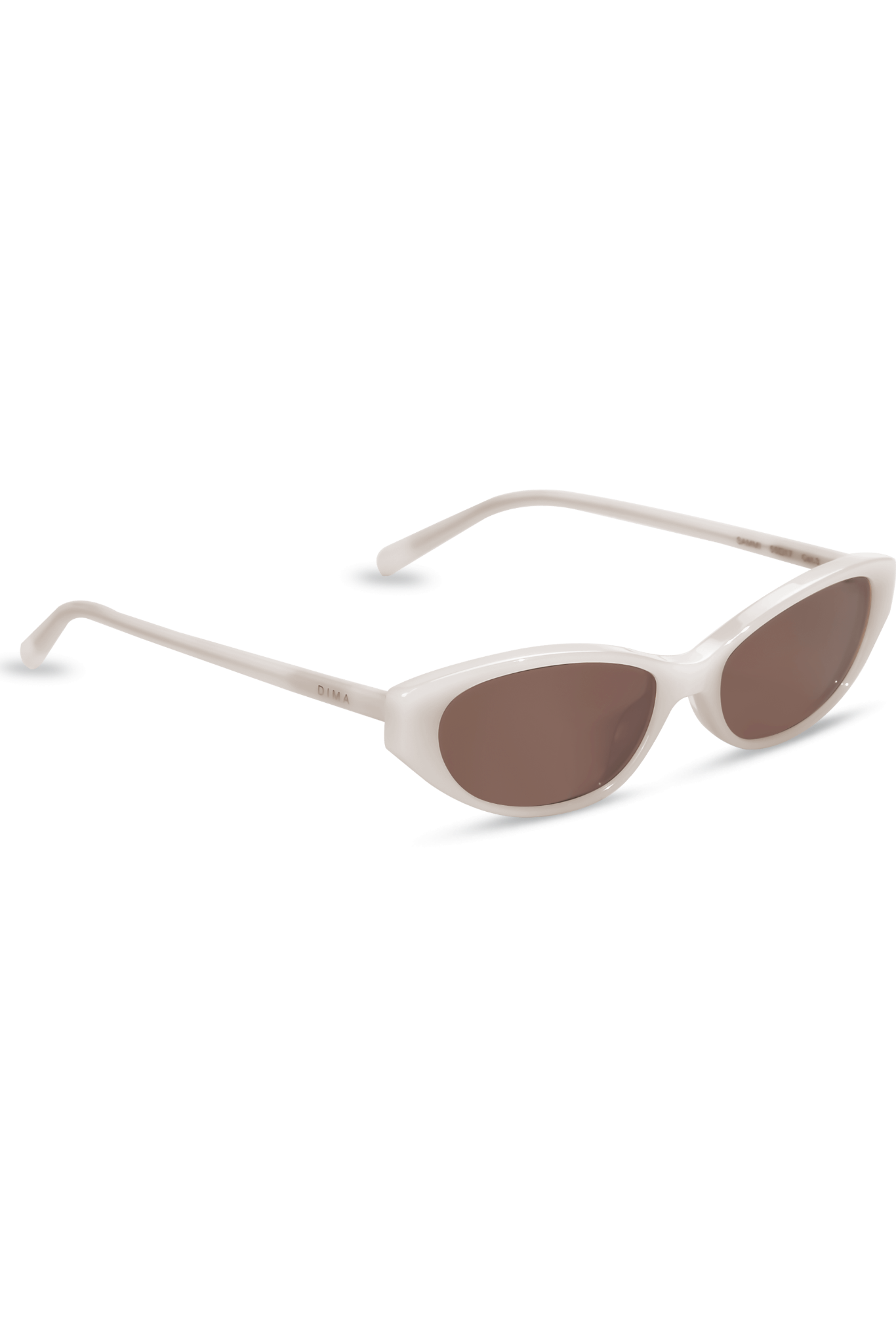 dima sunglass sammi milky white frame brown lens 2