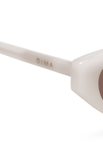 dima sunglass sammi milky white frame brown lens 4