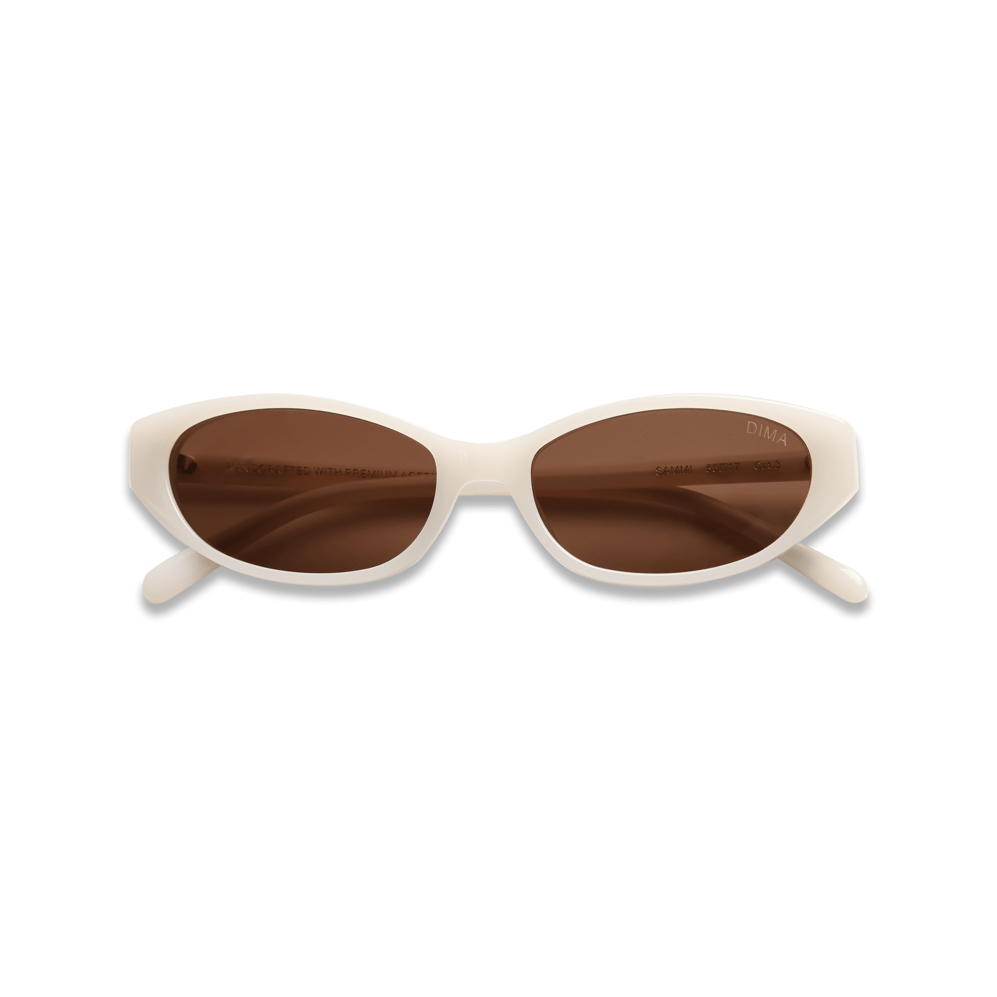 dima sunglass sammi milky white frame brown lens 5