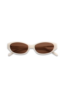 dima sunglass sammi milky white frame brown lens 5