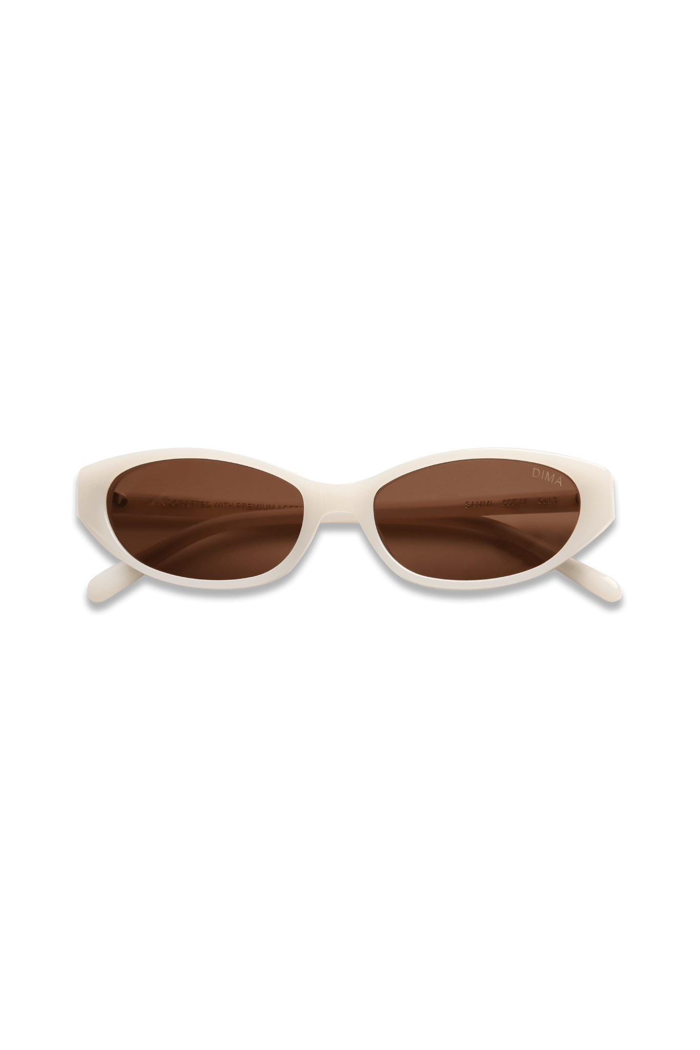 dima sunglass sammi milky white frame brown lens 5