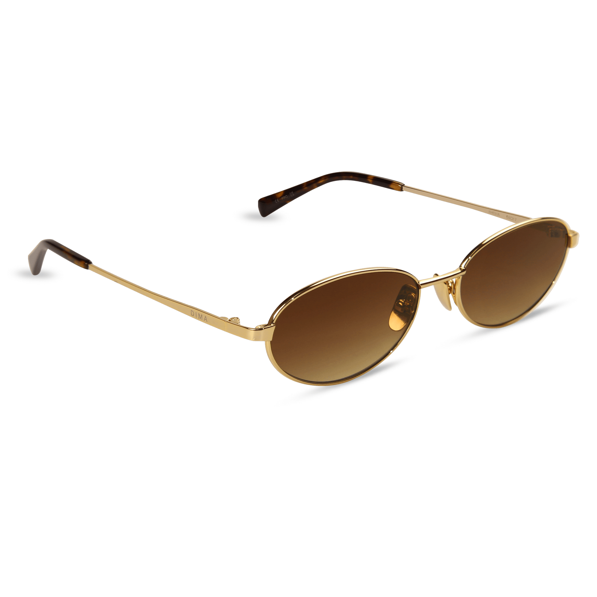 dima sunglass shena gold dark tortoise brown frame brown gradient lens 2
