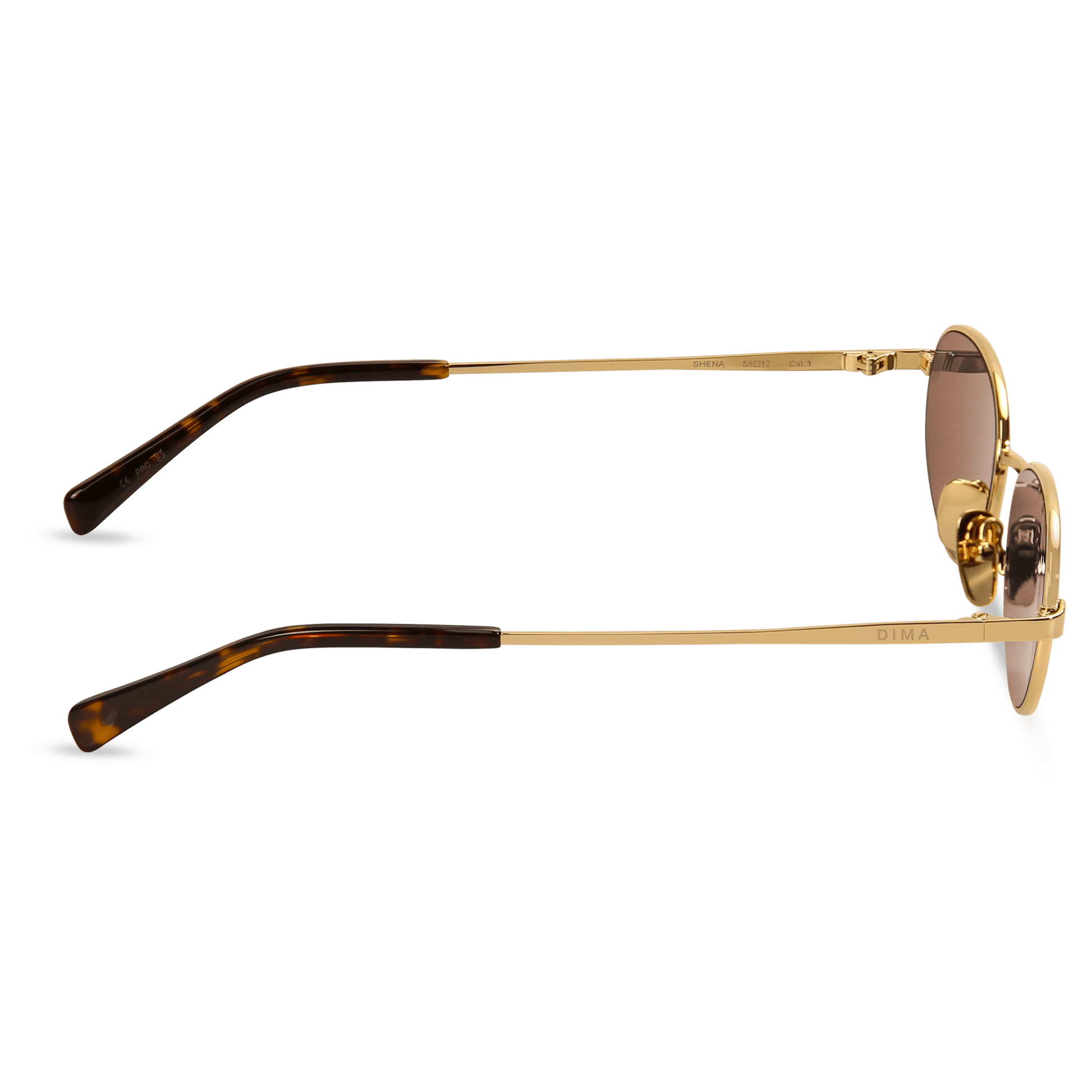 dima sunglass shena gold dark tortoise brown frame brown gradient lens 3