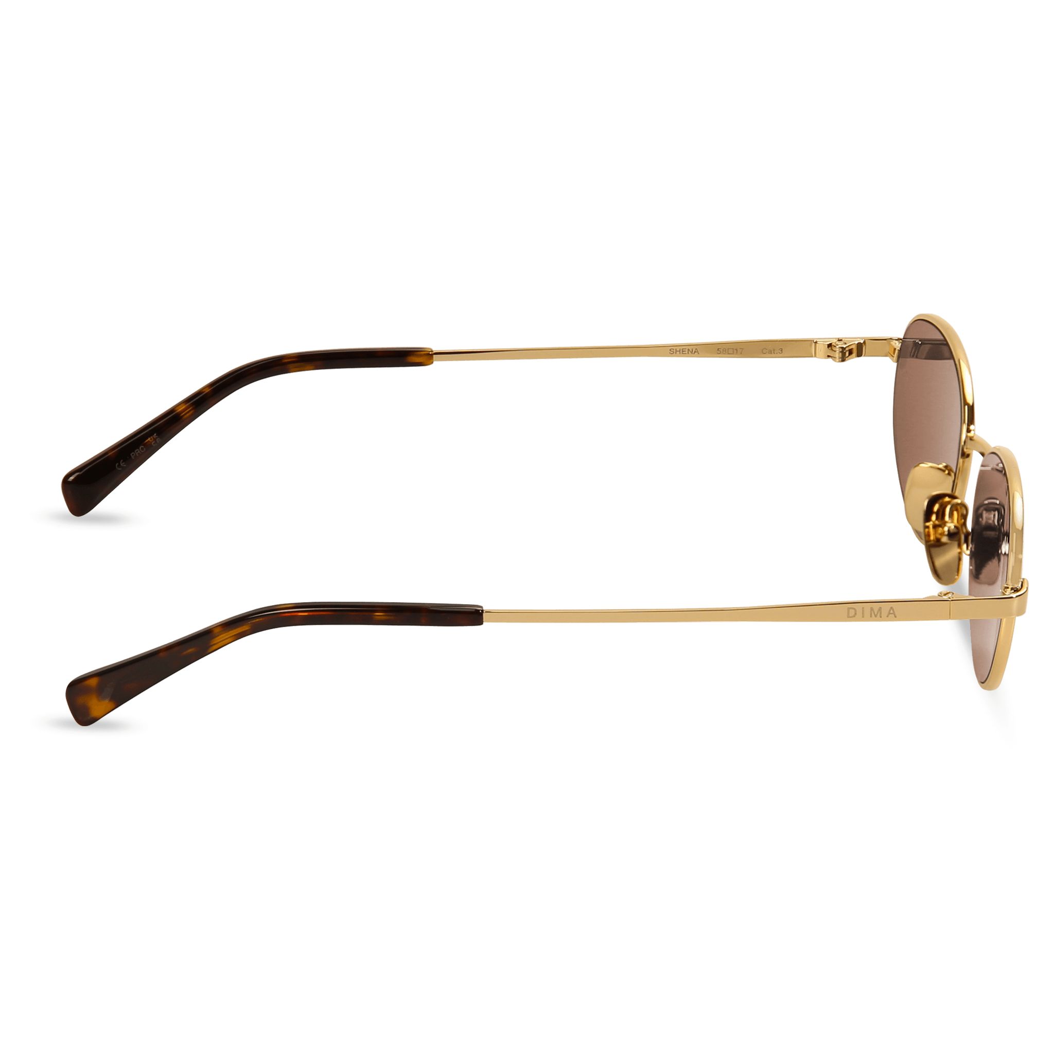 dima sunglass shena gold dark tortoise brown frame brown gradient lens 3
