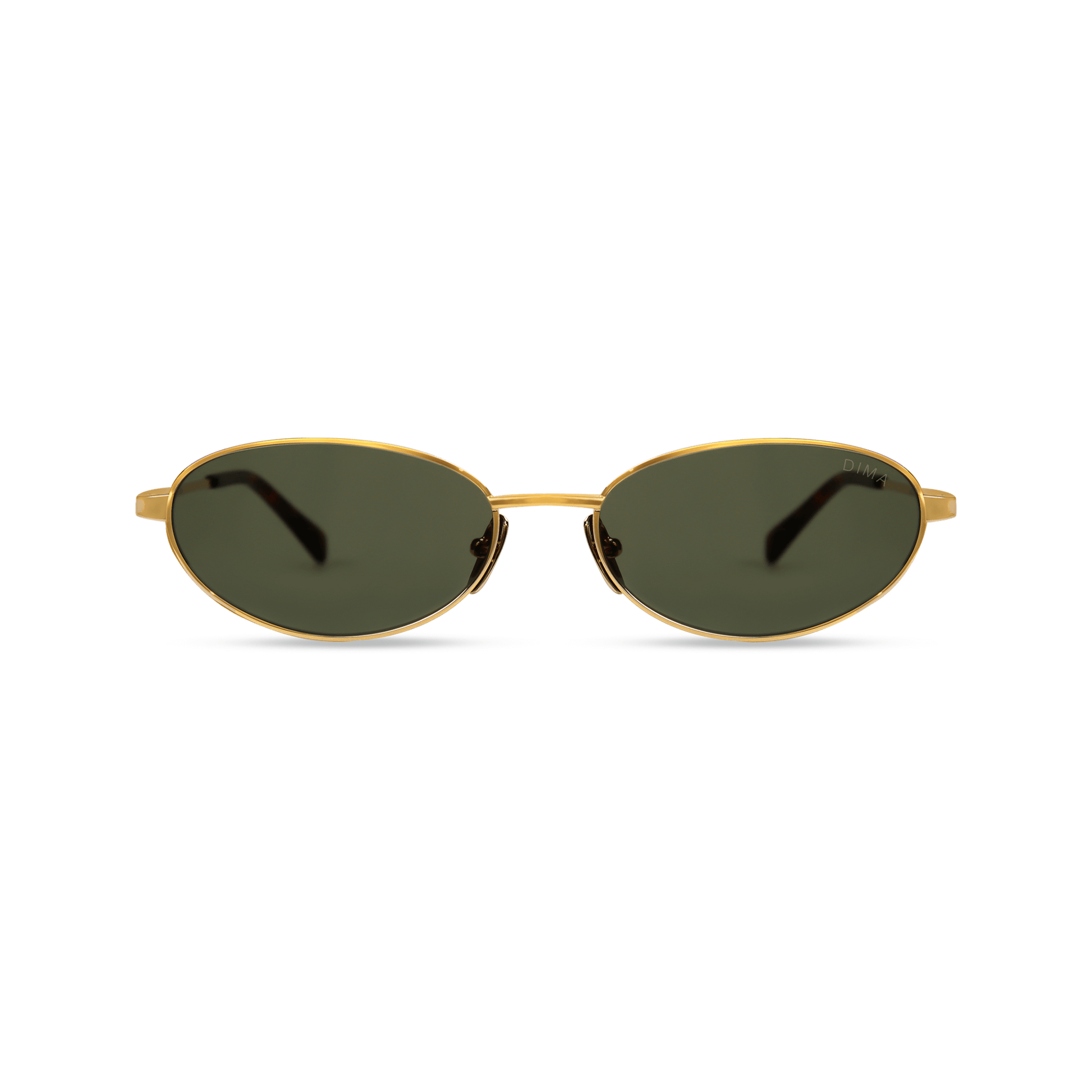 dima sunglass shena gold dark tortoise brown frame green lens 1