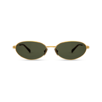 dima sunglass shena gold dark tortoise brown frame green lens 1