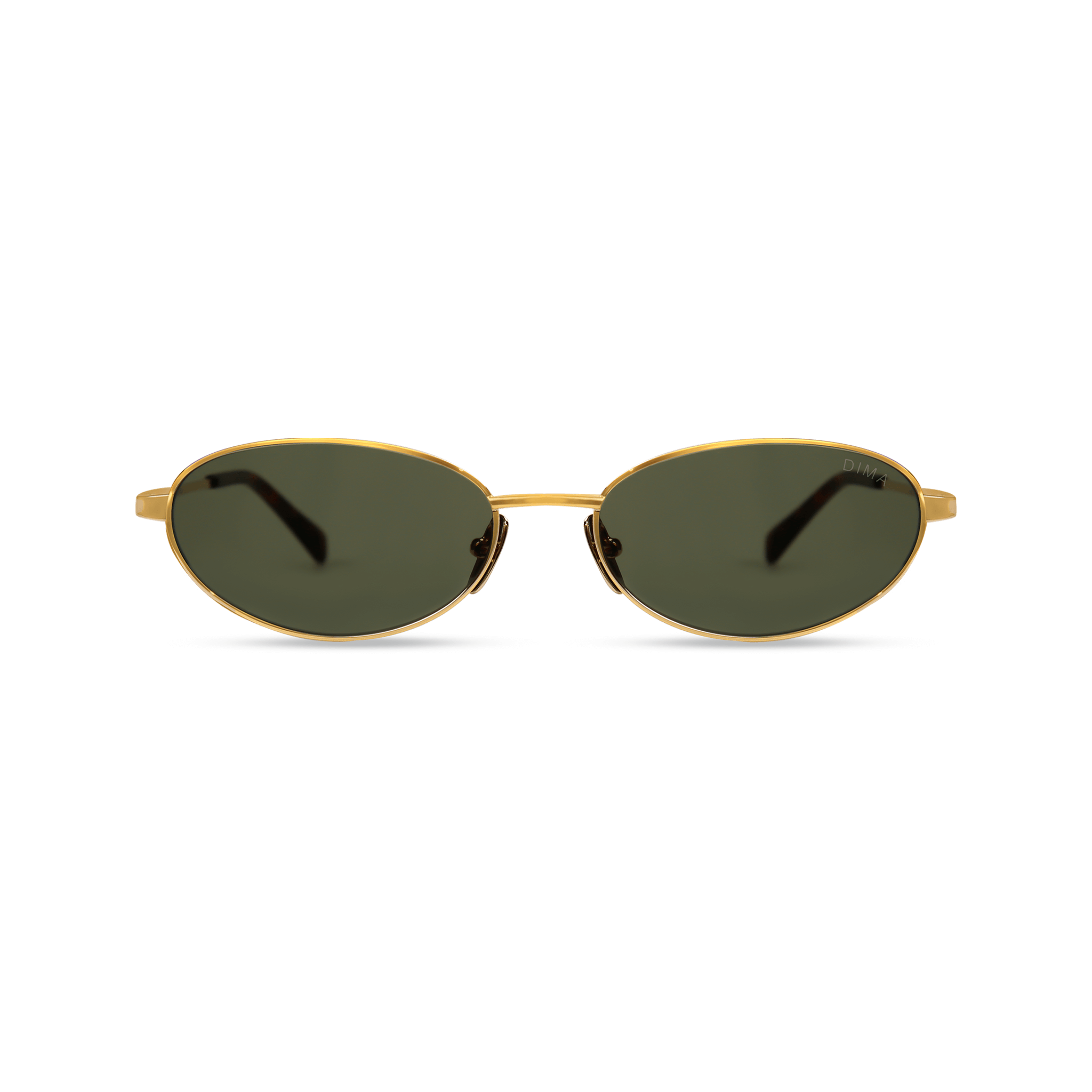 dima sunglass shena gold dark tortoise brown frame green lens 1