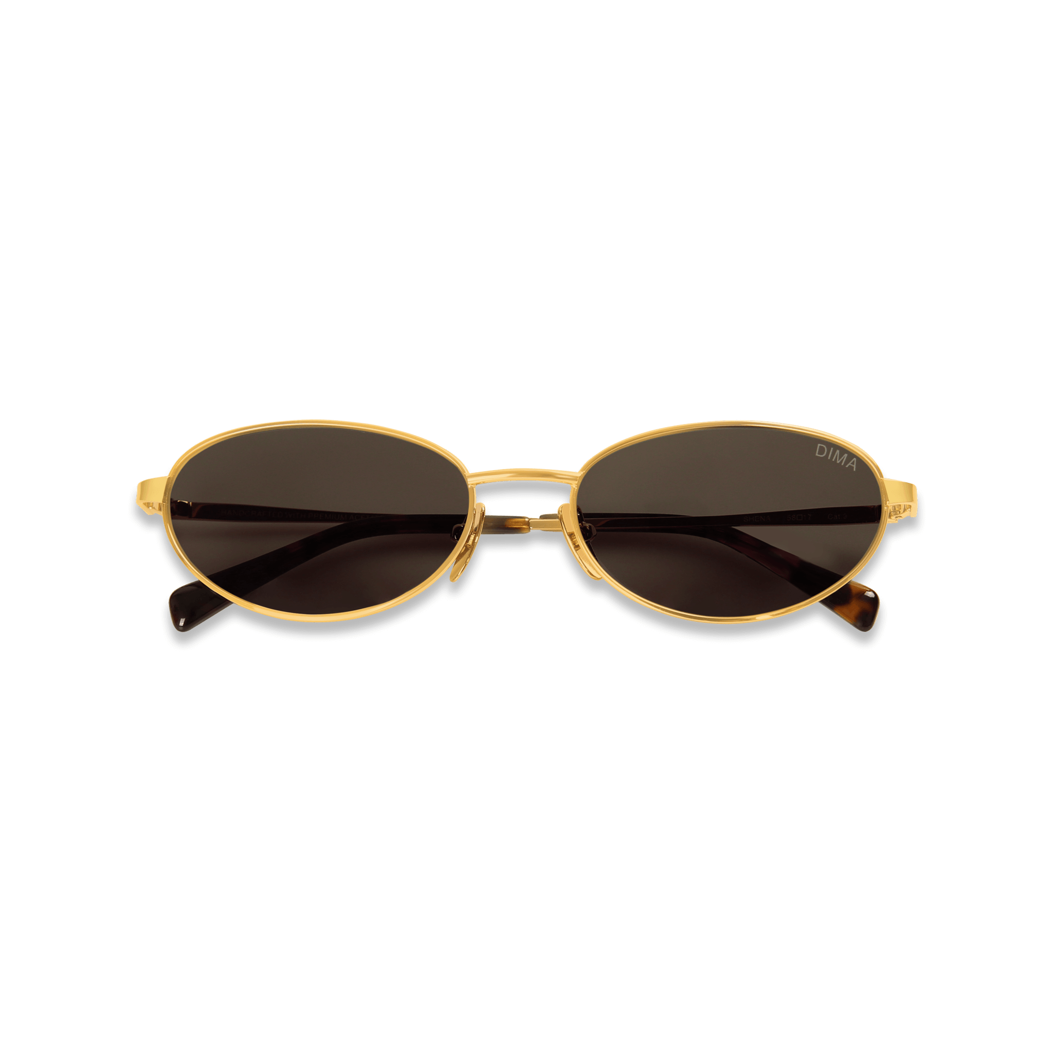 dima sunglass shena gold dark tortoise brown frame green lens 5