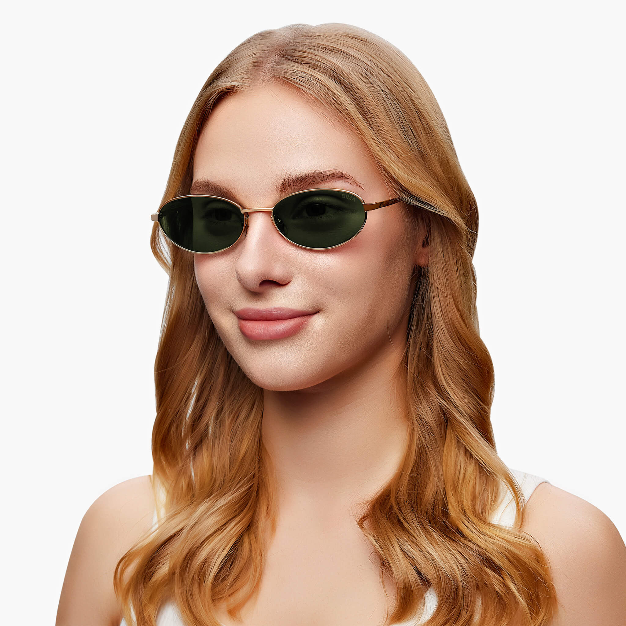 dima sunglass shena gold dark tortoise brown frame green lens model 2