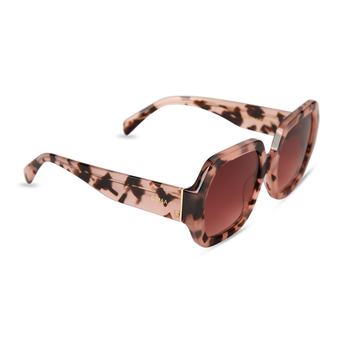 dima sunglass sienna pink tortoise frame red gradient lens 2