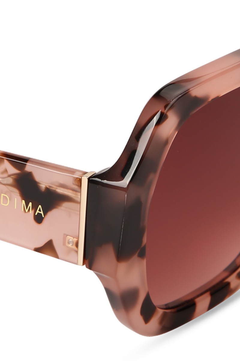 dima sunglass sienna pink tortoise frame red gradient lens 4
