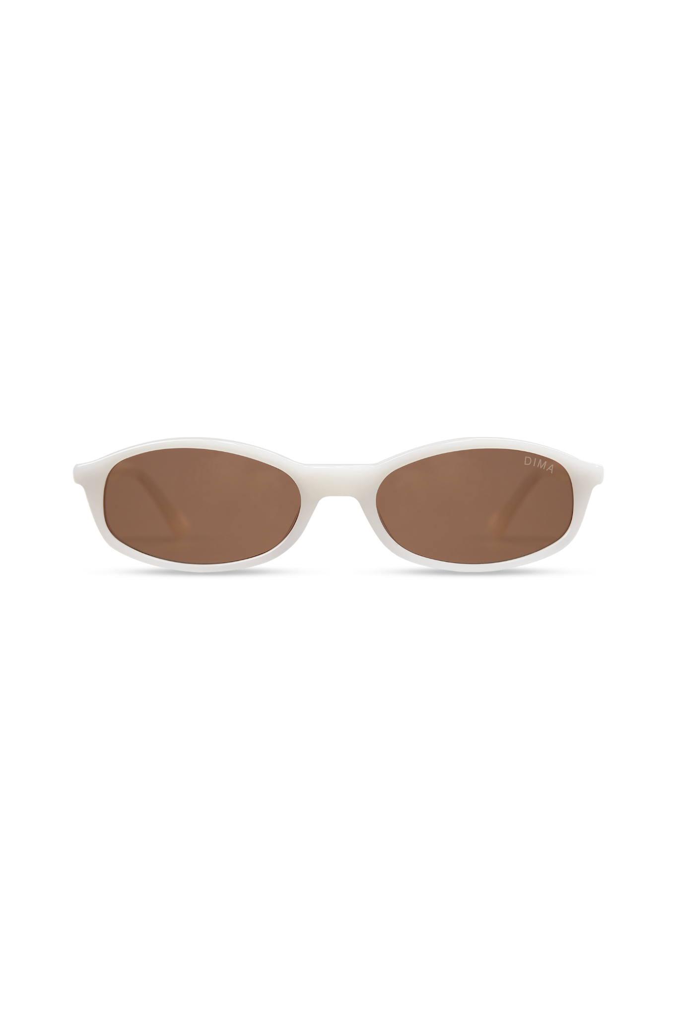 dima sunglass sundra milky white frame brown lens 1