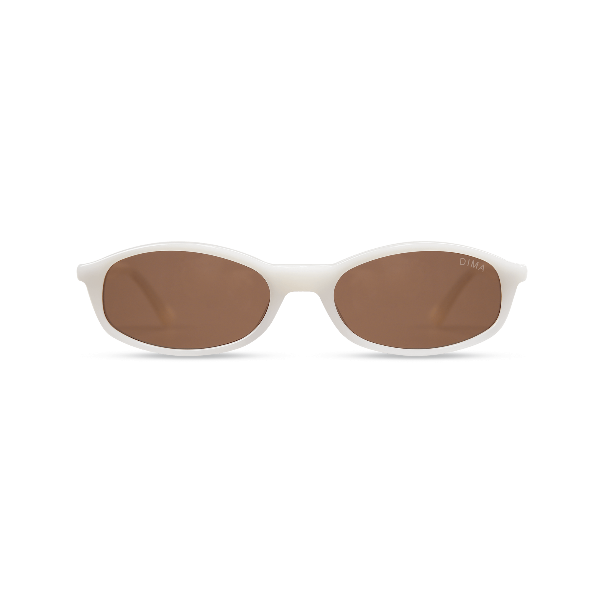dima sunglass sundra milky white frame brown lens 1
