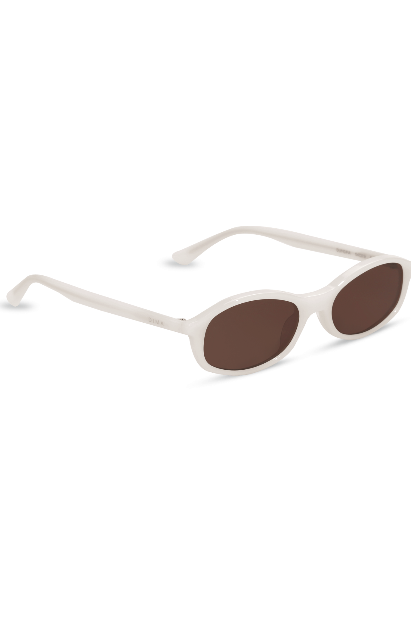 dima sunglass sundra milky white frame brown lens 2