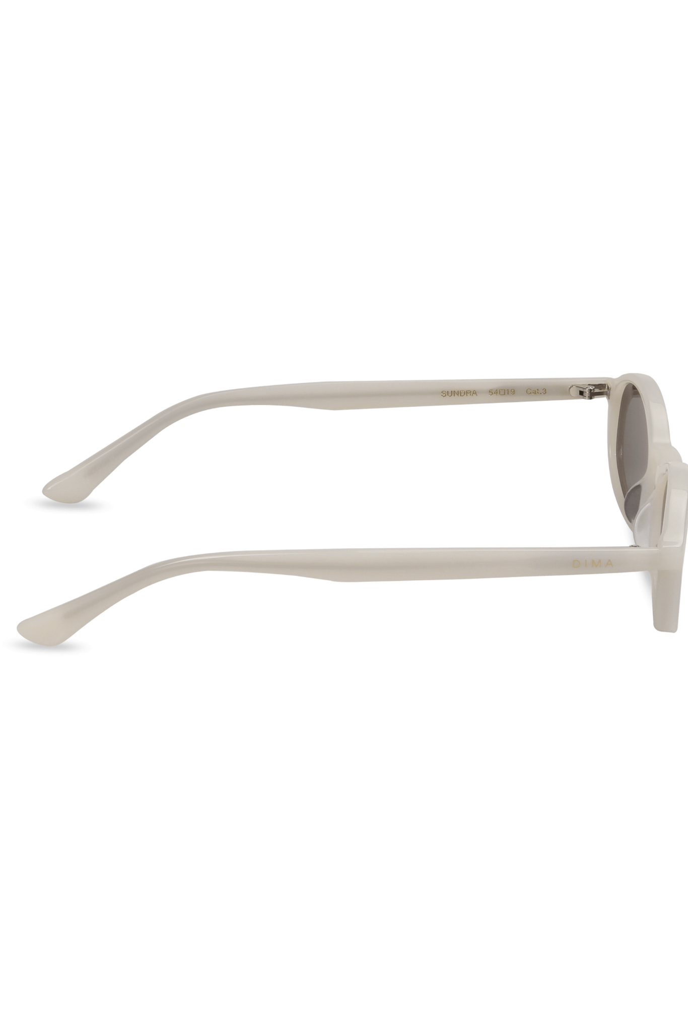 dima sunglass sundra milky white frame brown lens 3