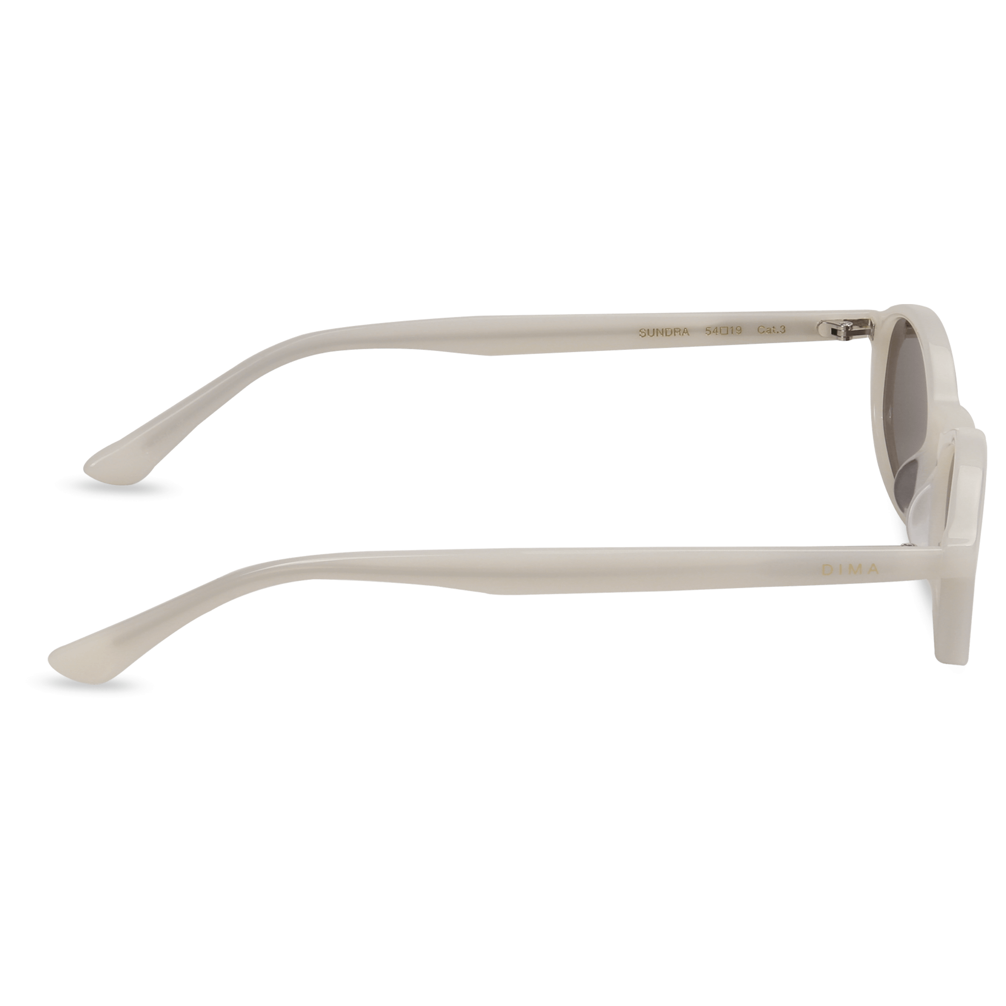 dima sunglass sundra milky white frame brown lens 3
