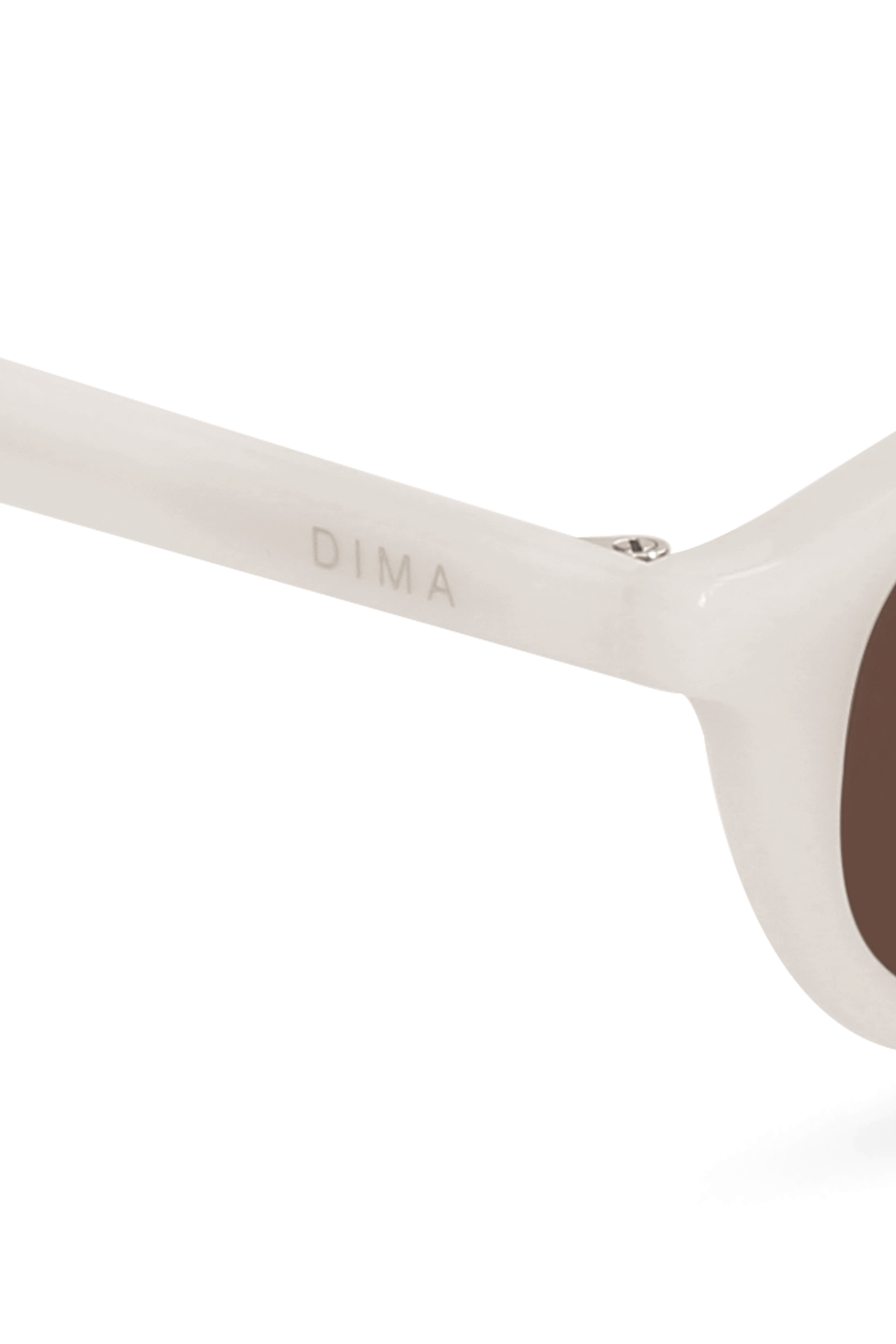 dima sunglass sundra milky white frame brown lens 4