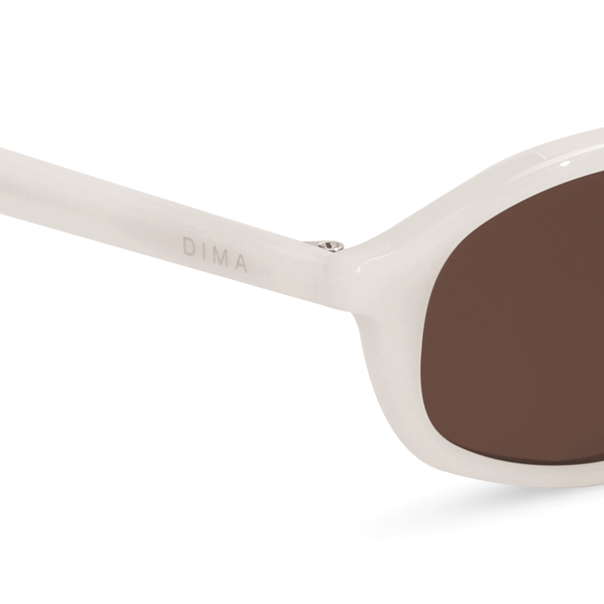 dima sunglass sundra milky white frame brown lens 4