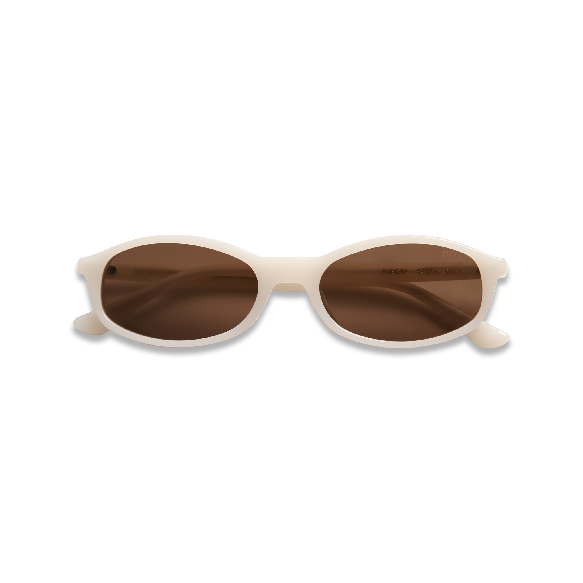 dima sunglass sundra milky white frame brown lens 5