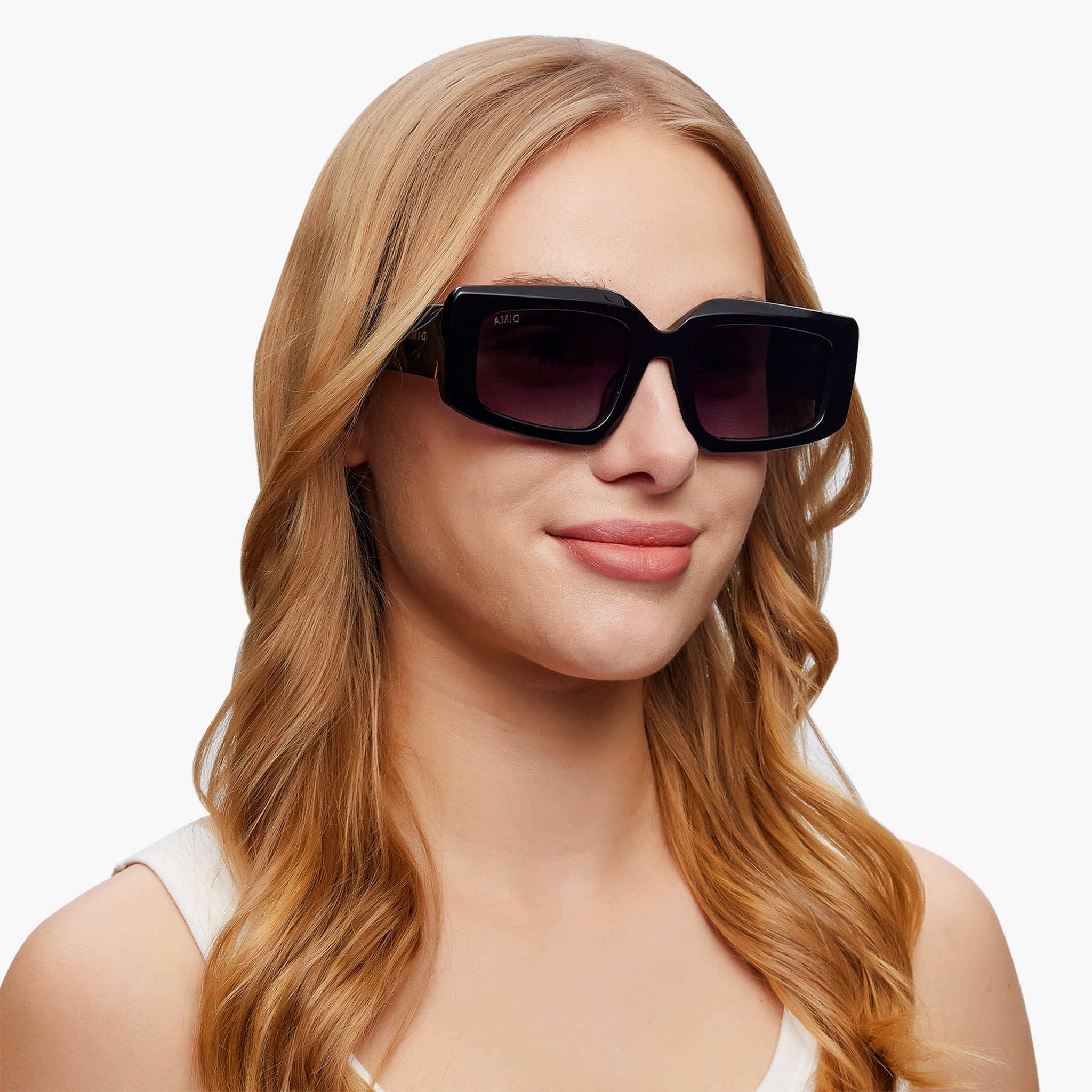 dima sunglass vivid black frame grey gradient lens model 2