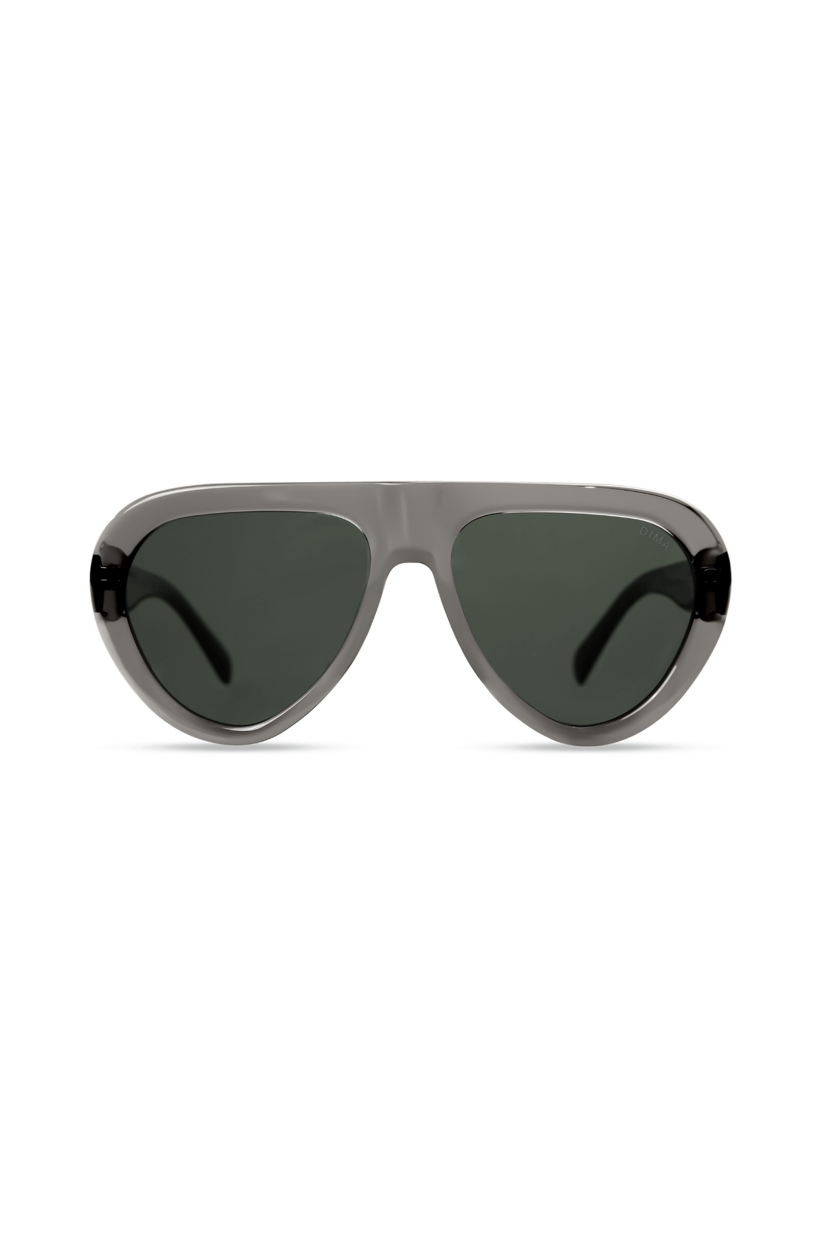Aggie Crystal Grey Shield Aviator Sunglass - Grey Lens | DIMA Eyewear ...