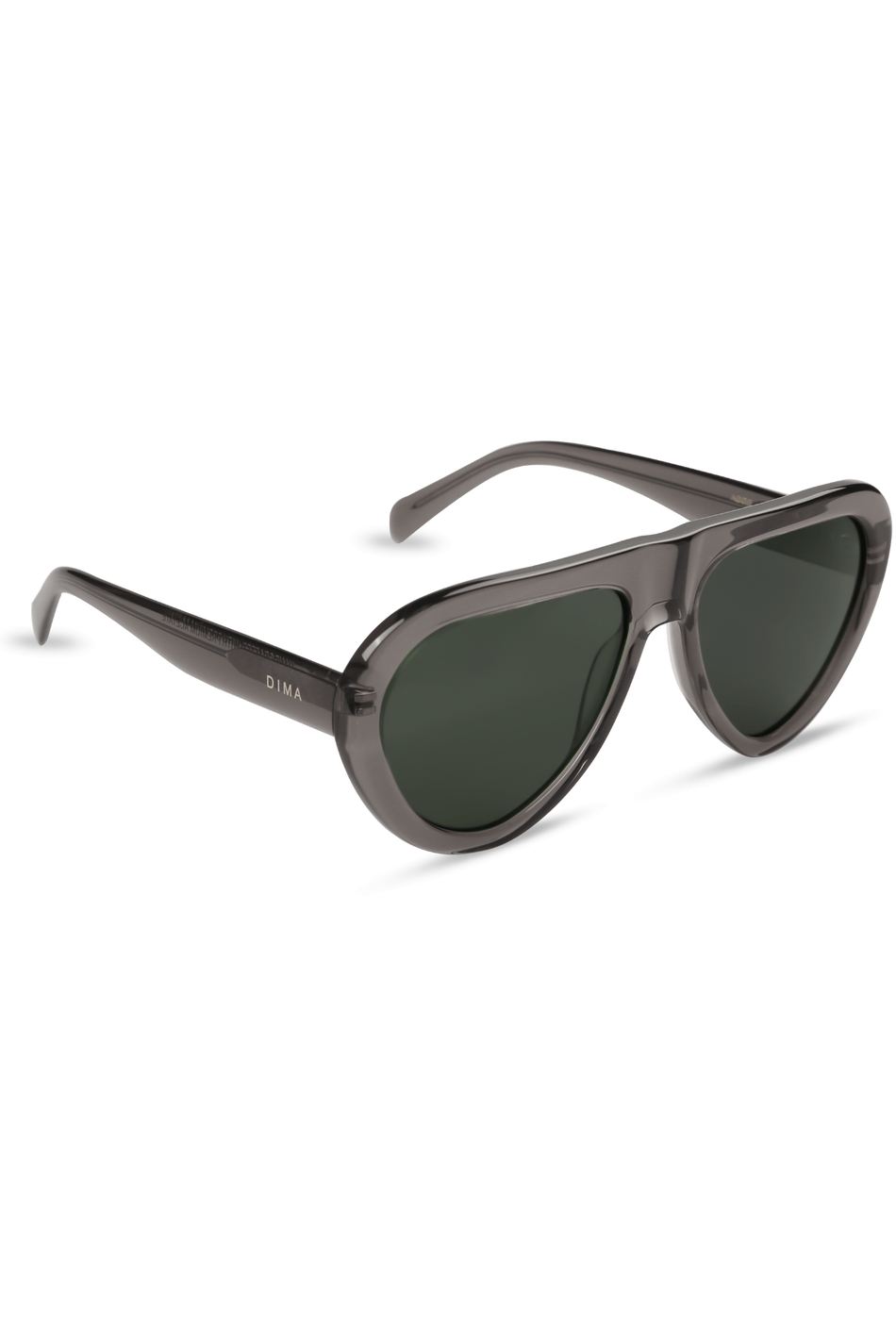 Aggie Crystal Grey Shield Aviator Sunglass - Grey Lens | DIMA Eyewear ...