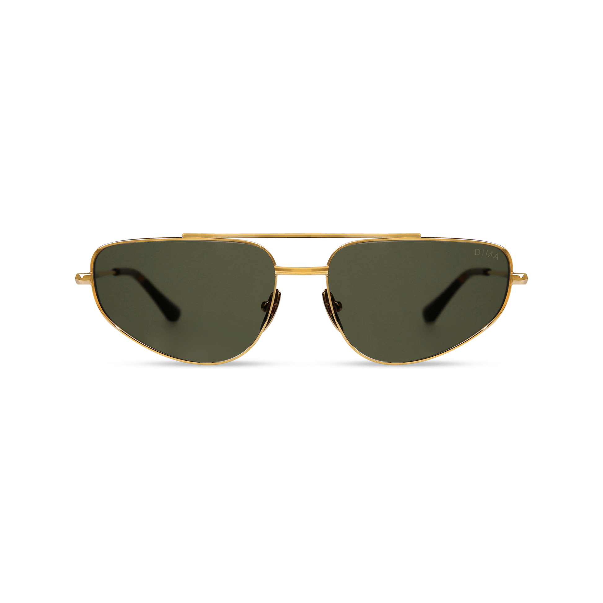 dima sunglasses optra gold dark tortoise frame green lens 1