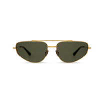 dima sunglasses optra gold dark tortoise frame green lens 1