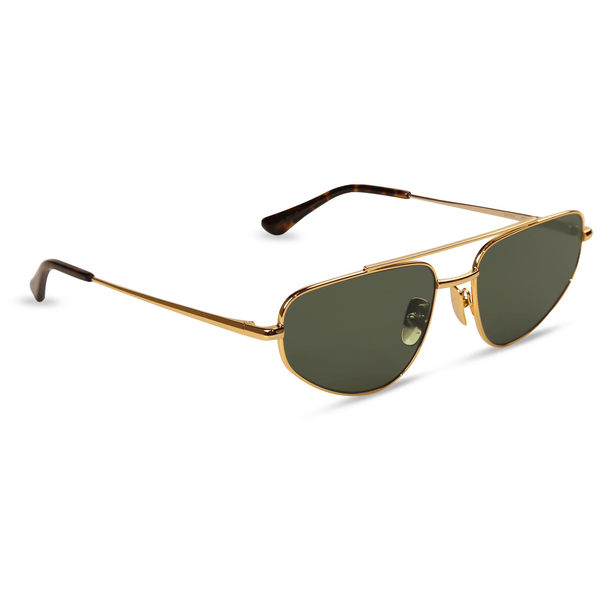 dima sunglasses optra gold dark tortoise frame green lens 2
