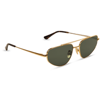 dima sunglasses optra gold dark tortoise frame green lens 2