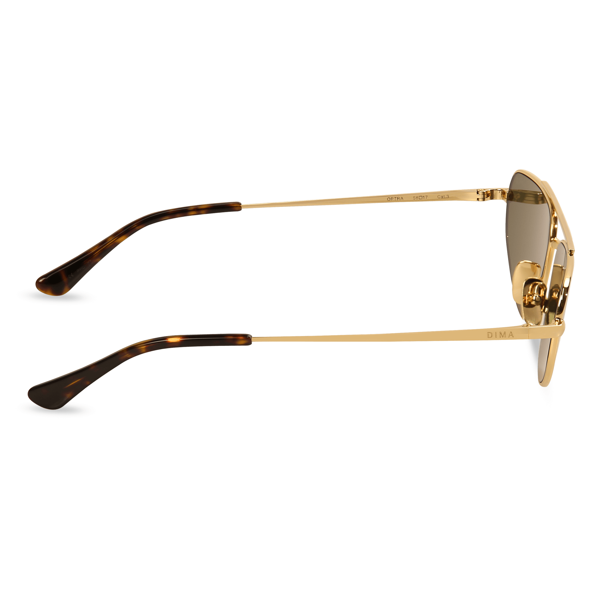 dima sunglasses optra gold dark tortoise frame green lens 3
